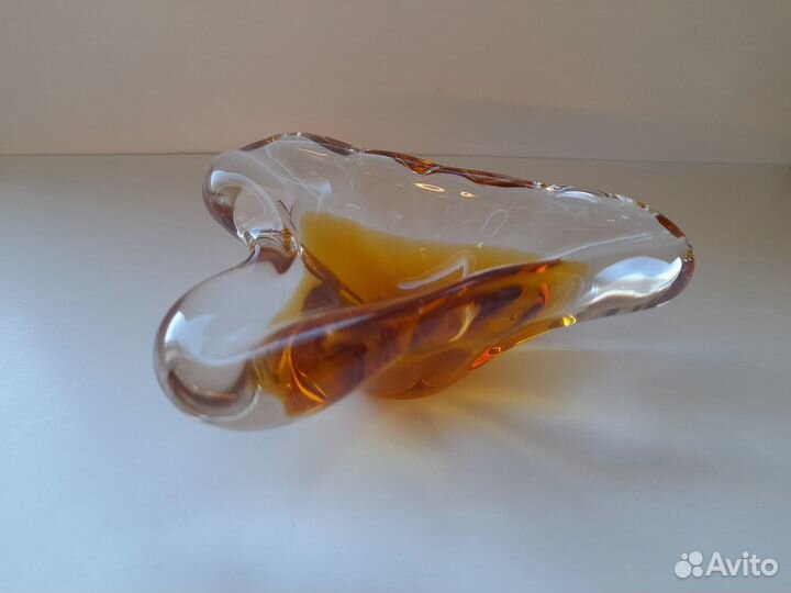 Пепельница ссср/чсср (богемское стекло 70-ые гг.)