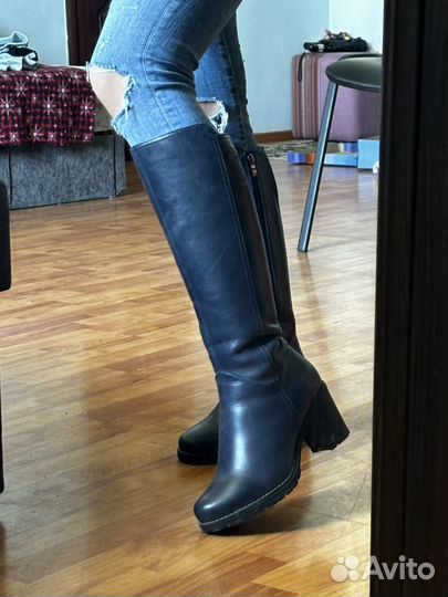 Новые зимние кожаные женские сапоги 38