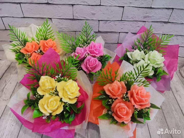 Букет из мыла роз