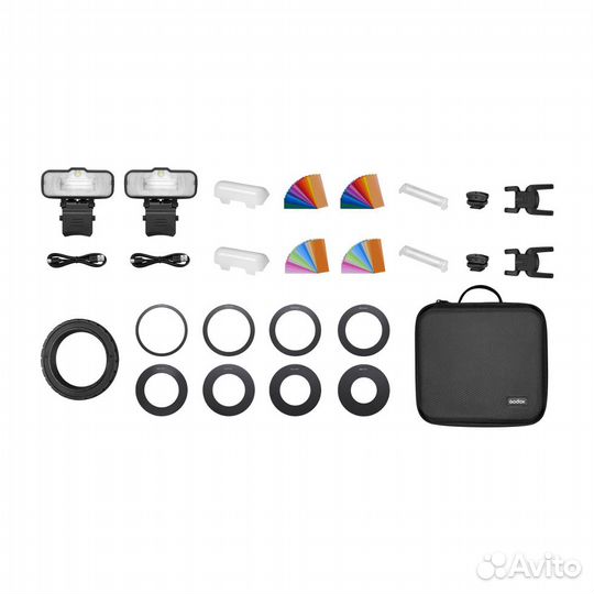 Новый MF12-K2 Godox 28676 Комплект импульсных осветителей для макросъемки