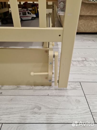 Детская кроватка лель с маятником и ящиком