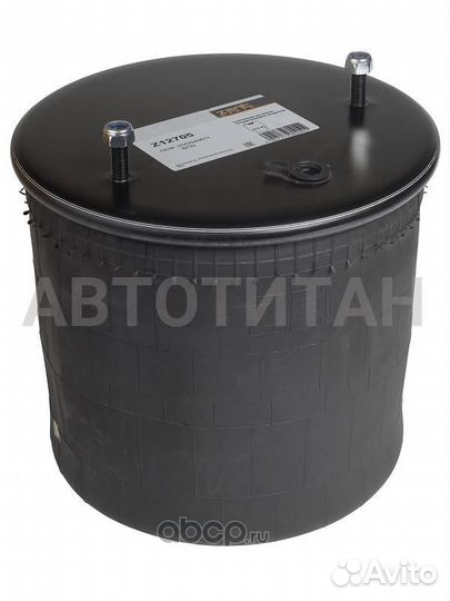 Z12705 пневмоподушка со стак. BPW36. 2шп.M12смещ.25. 1отв.штуц.M22.Порш стал, 12 отв.М16 BPW