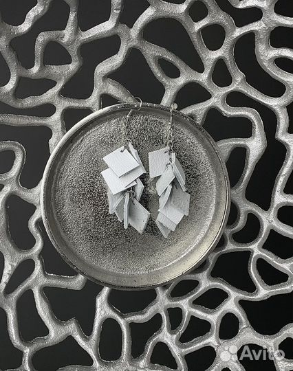 Серьги из кожи