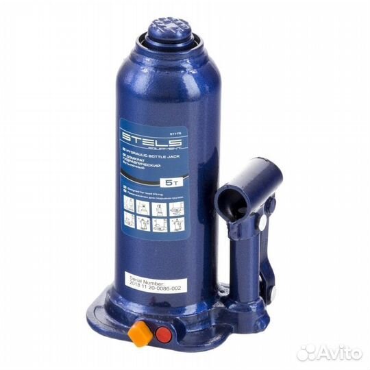 Домкрат Stels бутылочный 4т, H подъема 170-420 мм