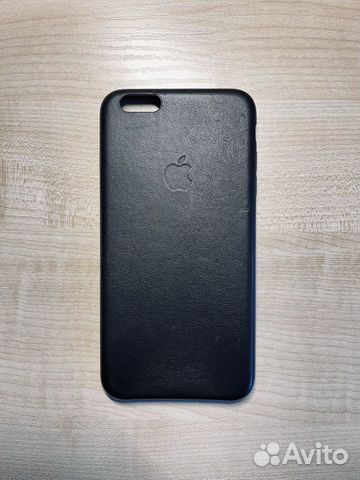 Чехол Apple для iPhone 7 Plus кожа чёрный