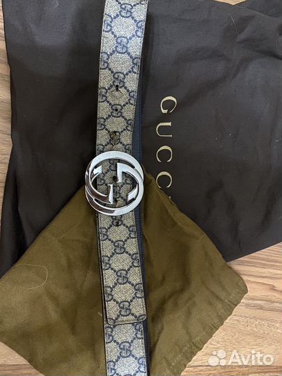 Gucci gg supreme ремень