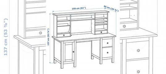 Хемнэс письменный стол размеры
