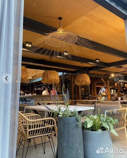 Плетеный абажур