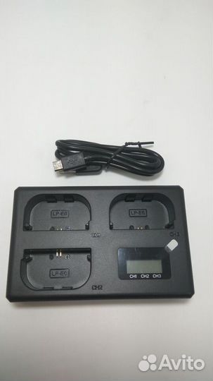 Зарядное устройство для 3-x аккумуляторов LP-E6