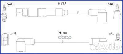 Высоковольт.провода ком/кт. 134755 HÜCO