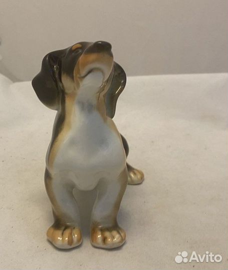 Фарфоровая Статуэтка Такса СССР Ленинград лфз