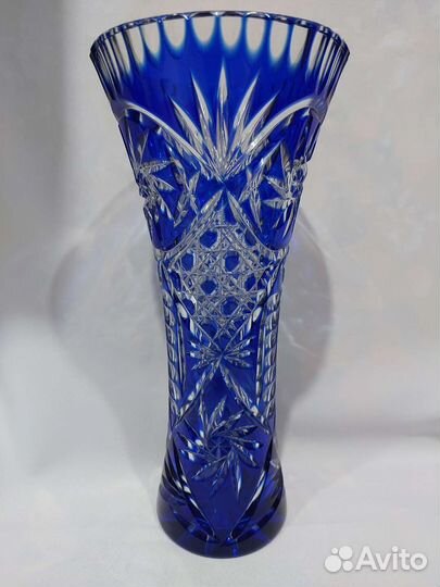 Ваза цветной хрусталь, 26см