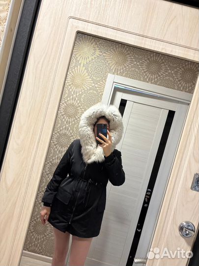 Парка женская с натуральным мехом