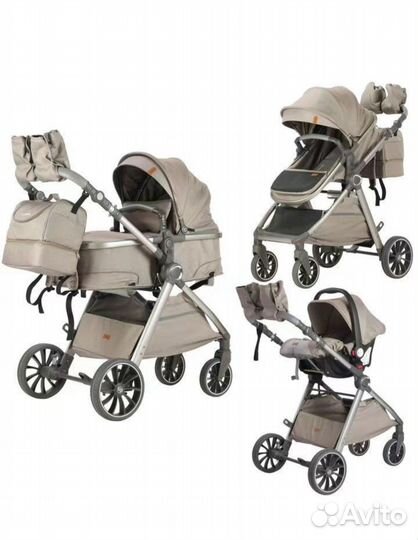 Коляска 3в1 luxmom v8