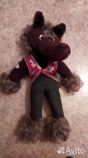 Мягкая игрушка Волк времён СССР