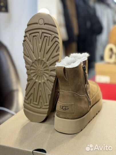 Угги UGG classic zip mini suude boot