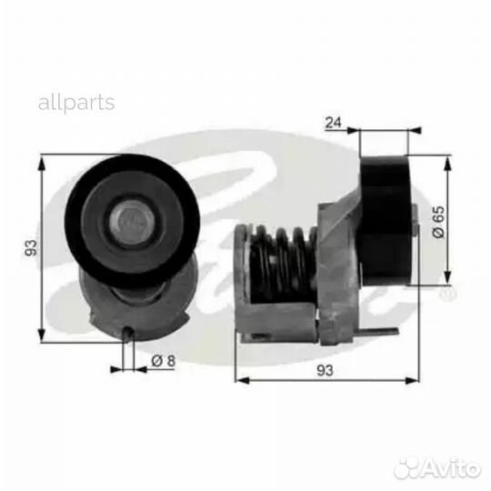 Gates T38439 Ролик натяжной привода вспомогательных агрегатов