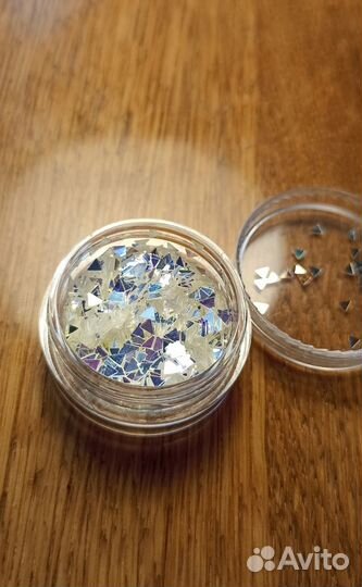 Блестки (шестигранные, треугольные, палочки)