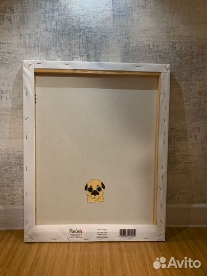 Картина.Мопс в очках