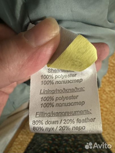 Пуховик мятный