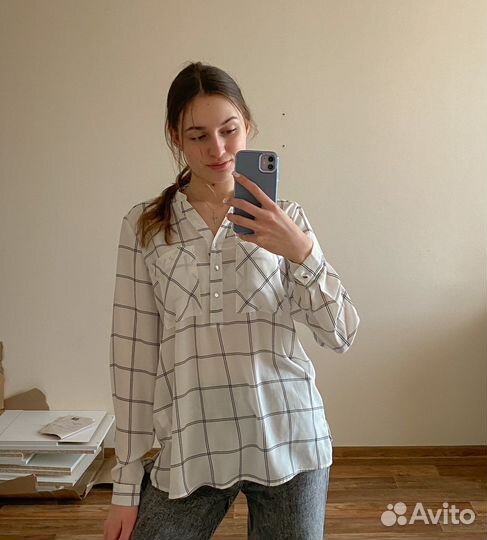 Блузка женская в клеточку