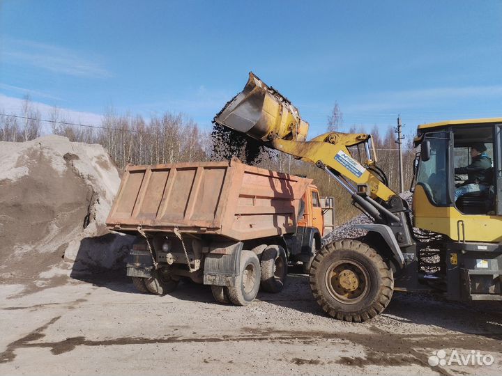 Доставка песка, земли, щебня и др