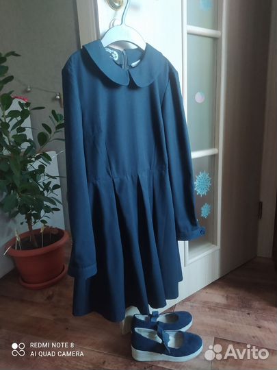 Школьное платье + туфли