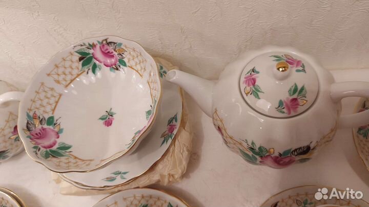 Чайный сервиз лфз Роза Сетка, Дачный 21/6