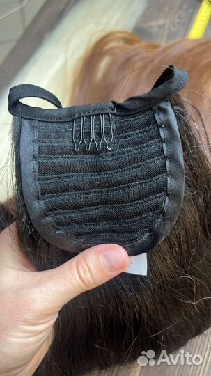 Хвост волосы на ленте заколках