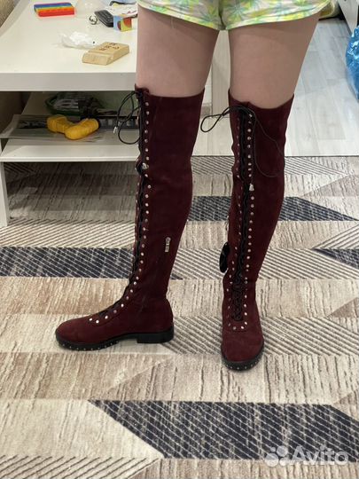 Сапоги ботфорты женские весна 39 новые