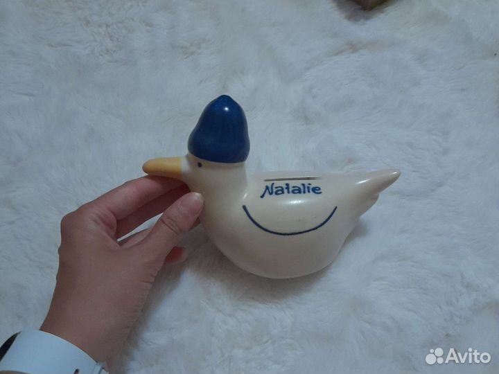 Копилка именная утка