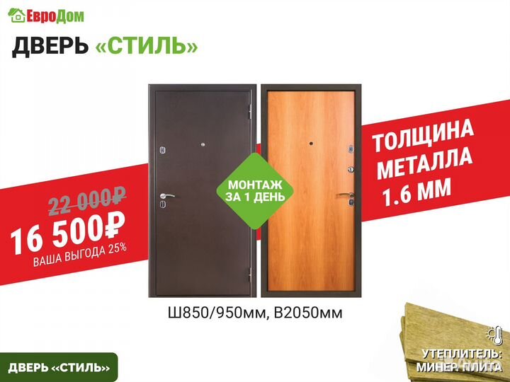 Двери входные стальные