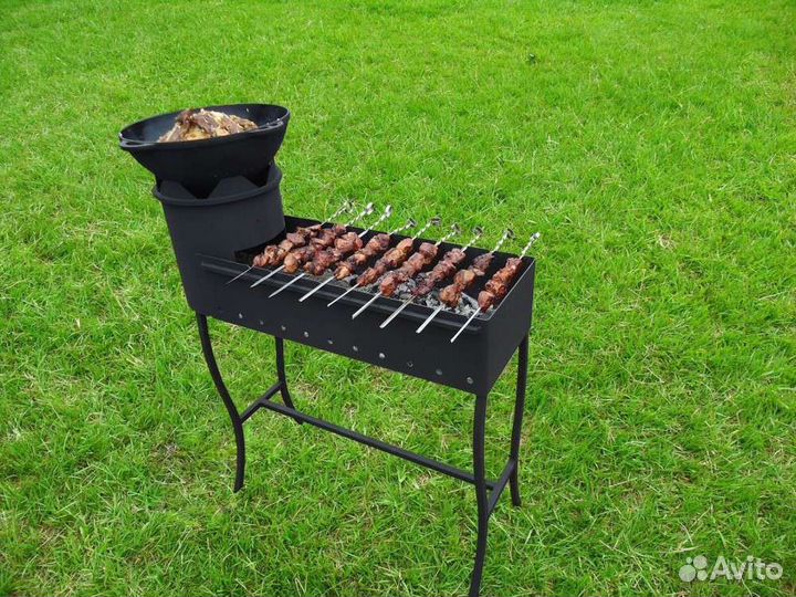 Мангал с подказанником для казана 8-10 литров