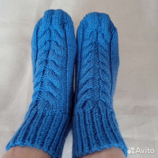 Носки ручной вязки шерстяные