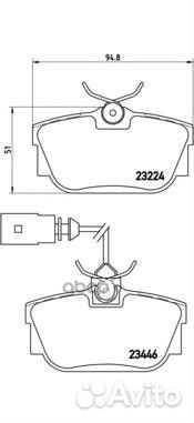 Колодки тормозные дисковые зад P85046 Brembo