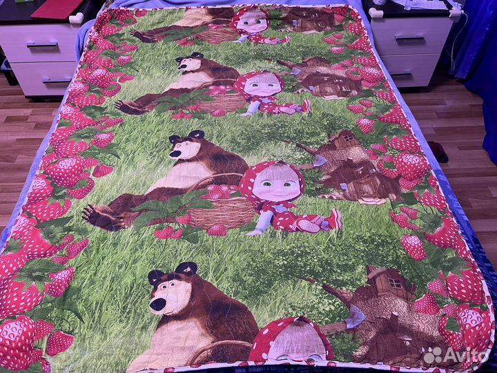 Покрывало стеганое Маша и Медведь 