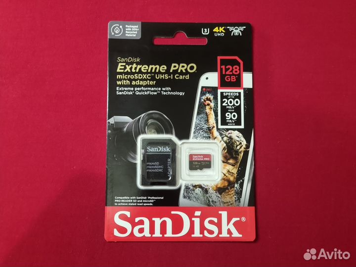 Карта памяти Sandisk Extreme Pro microsdxc 128gb