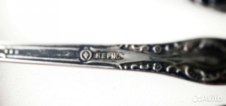 Ложечки нержавейка СССР воронения ручки 6 шт