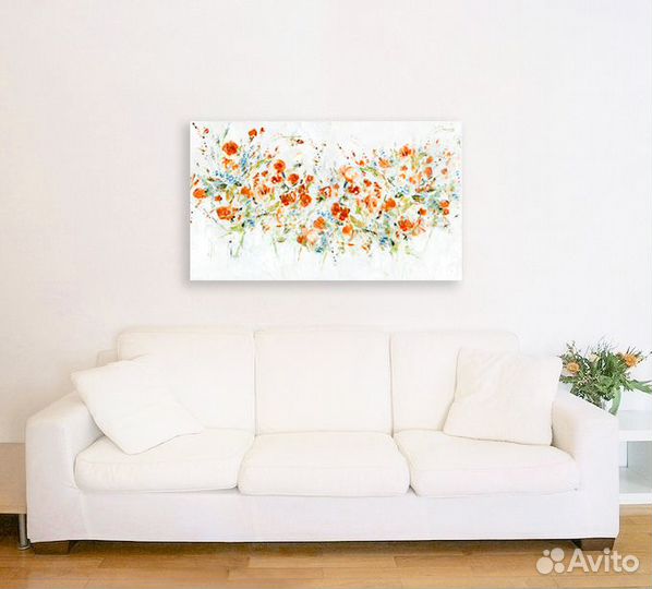 Картина в столовую факутрные цветы на холсте