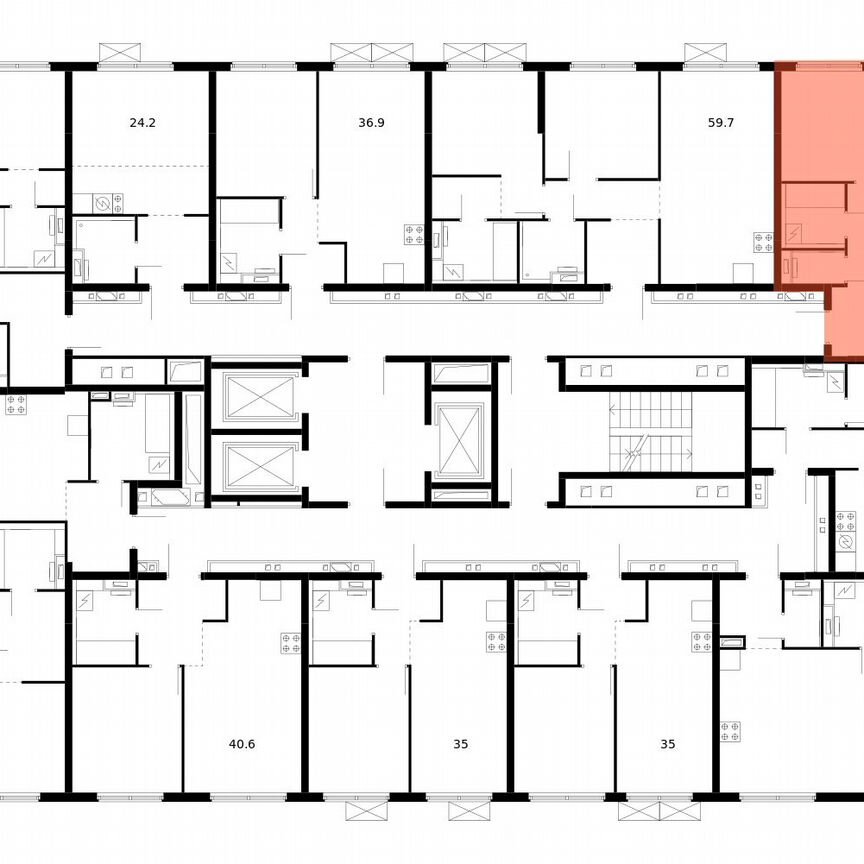 2-к. квартира, 52,9 м², 8/14 эт.