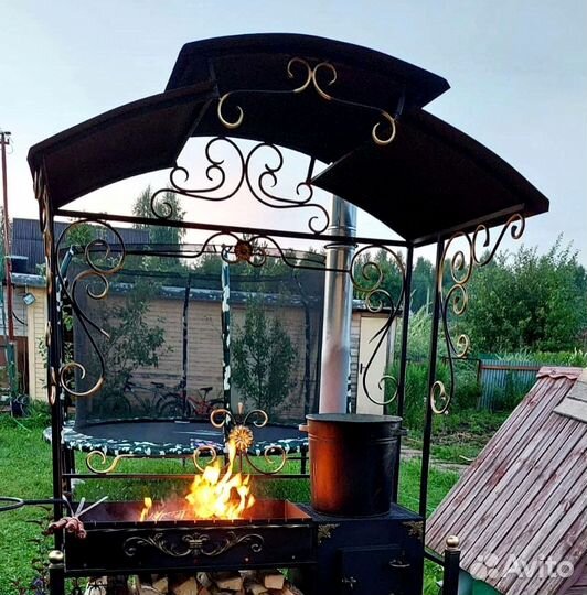 Мангал с печью