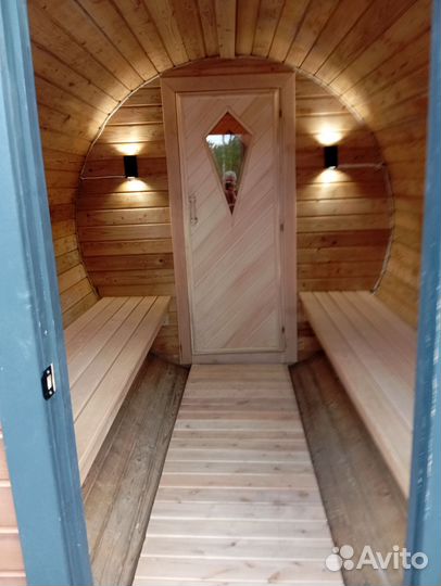 Баня бочка из термодоски