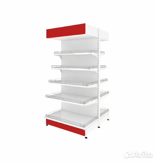 Стеллаж островной с полками со190-100С