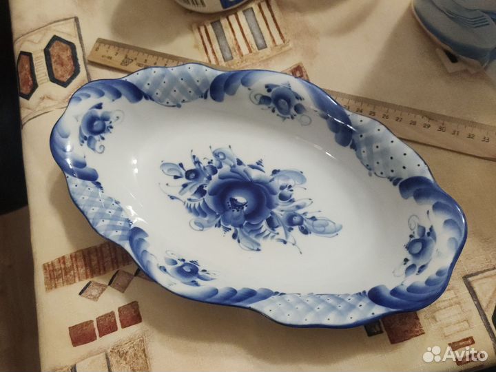 Блюдо Гжель СССР