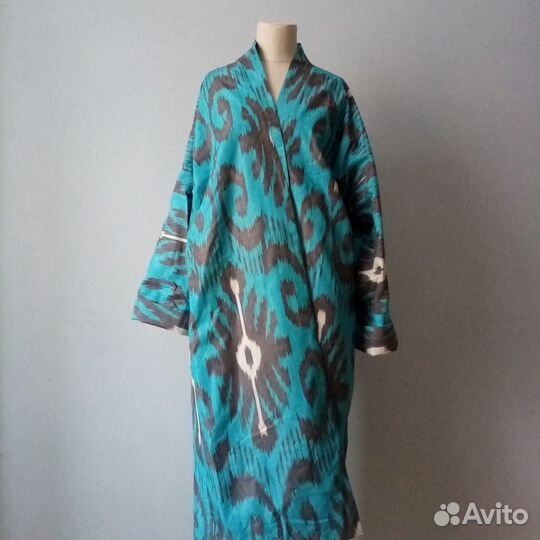 Кимоно из иката. Узбекский чапан. Бохо пальто