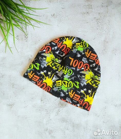 Шапка для мальчиков снуд демисезон