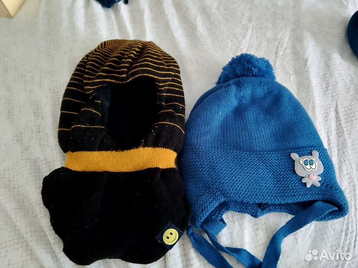 Зимние шапочки на мальчика 48-50
