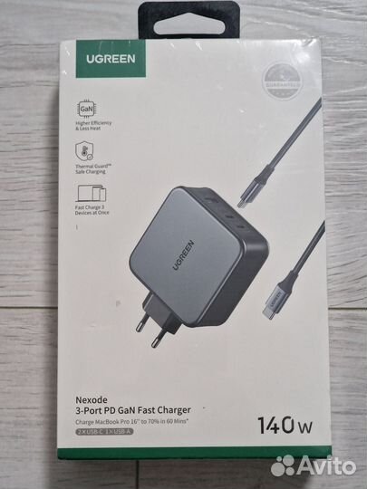 Зарядное устройство Ugreen CD289 PD GaN 140W