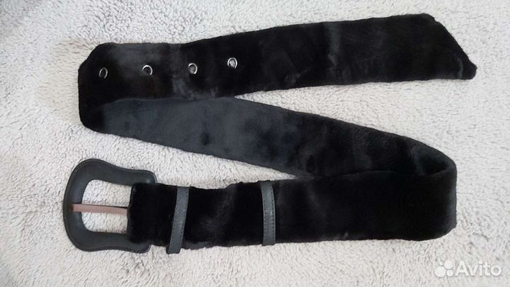 Норковый ремень стриженая норка Италия