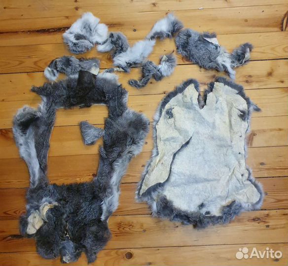 Шкурка кролика и остатки